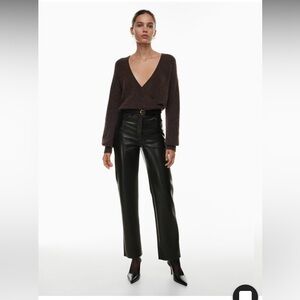 Aritzia High Waisted Vegan Leather Melina Pant